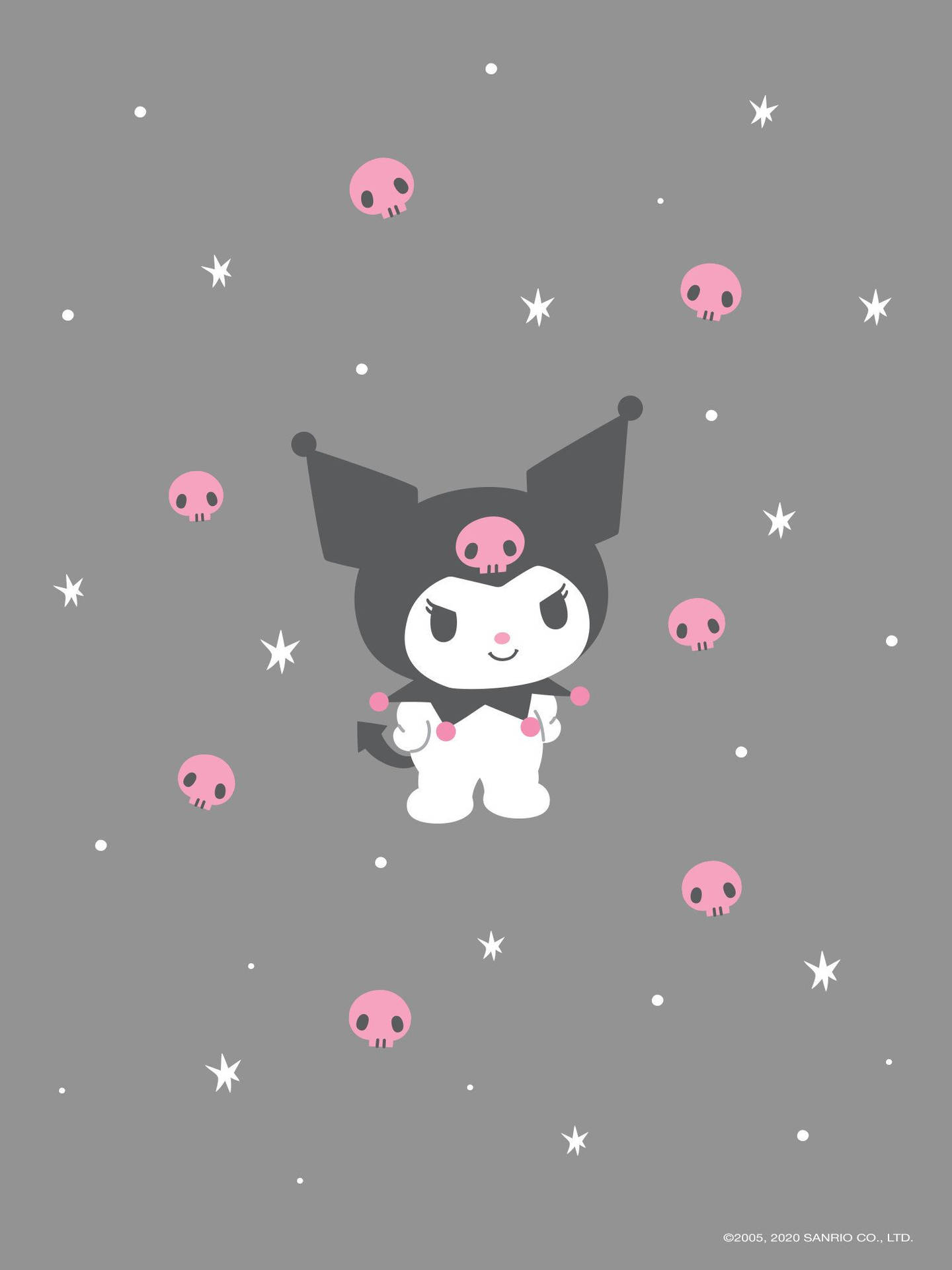 Kuromi And The Pink Skulls Background