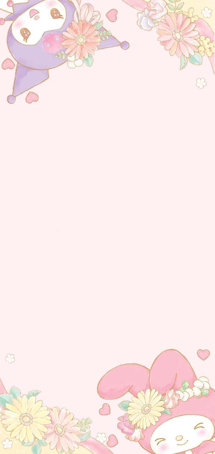 Kuromi Iphone My Melody Flower Aesthetic Background