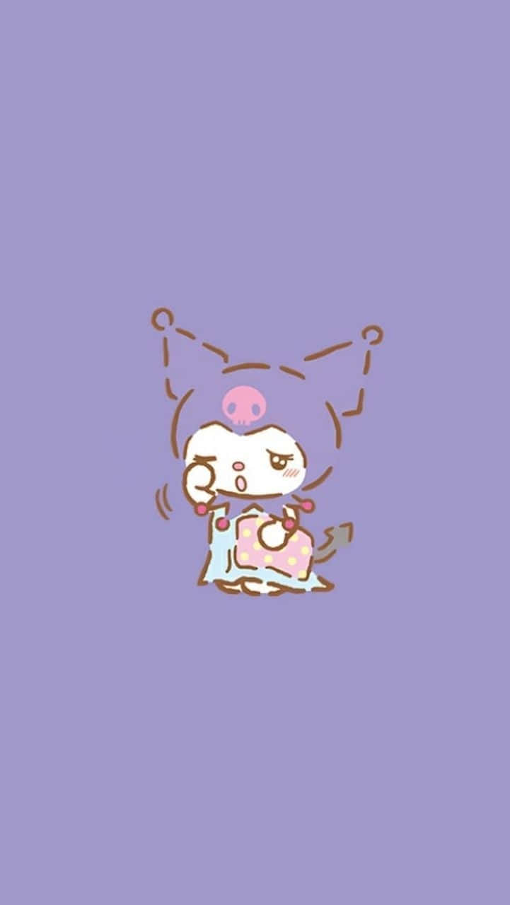 Kuromi Iphone Purple Sad Background