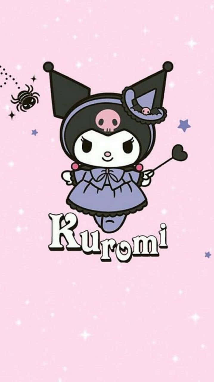 Kuromi Iphone Witch Purple Background