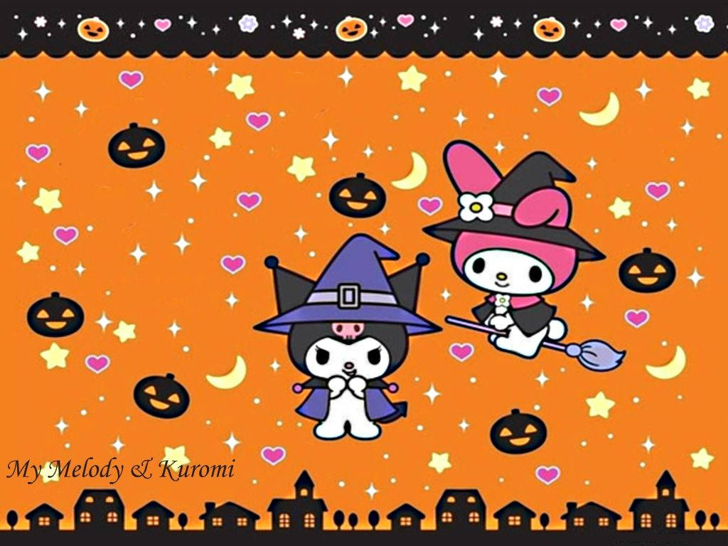 Kuromi Melody Hello Kitty Halloween Background