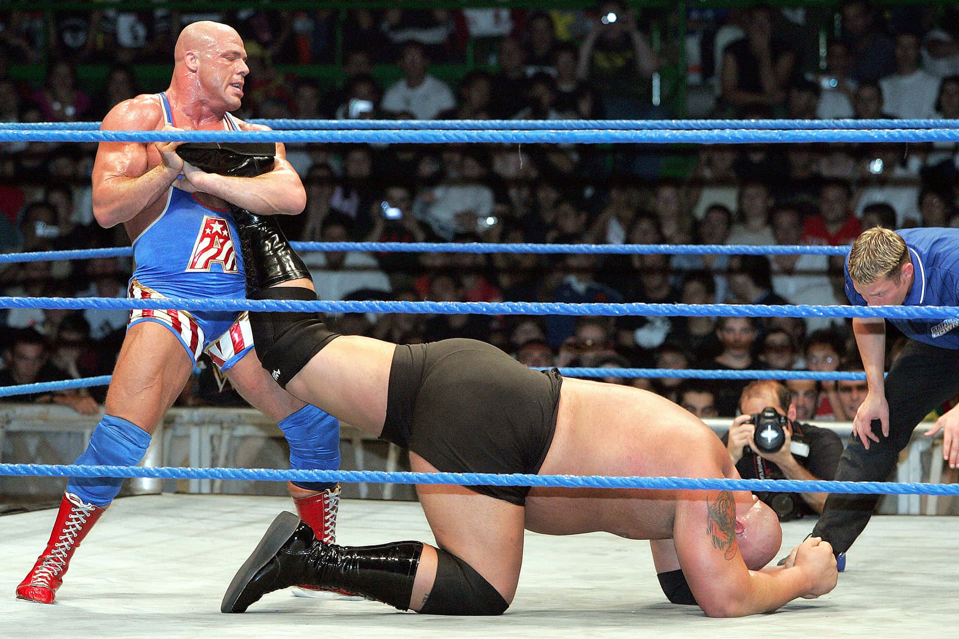 Kurt Angle And The Big Show Background