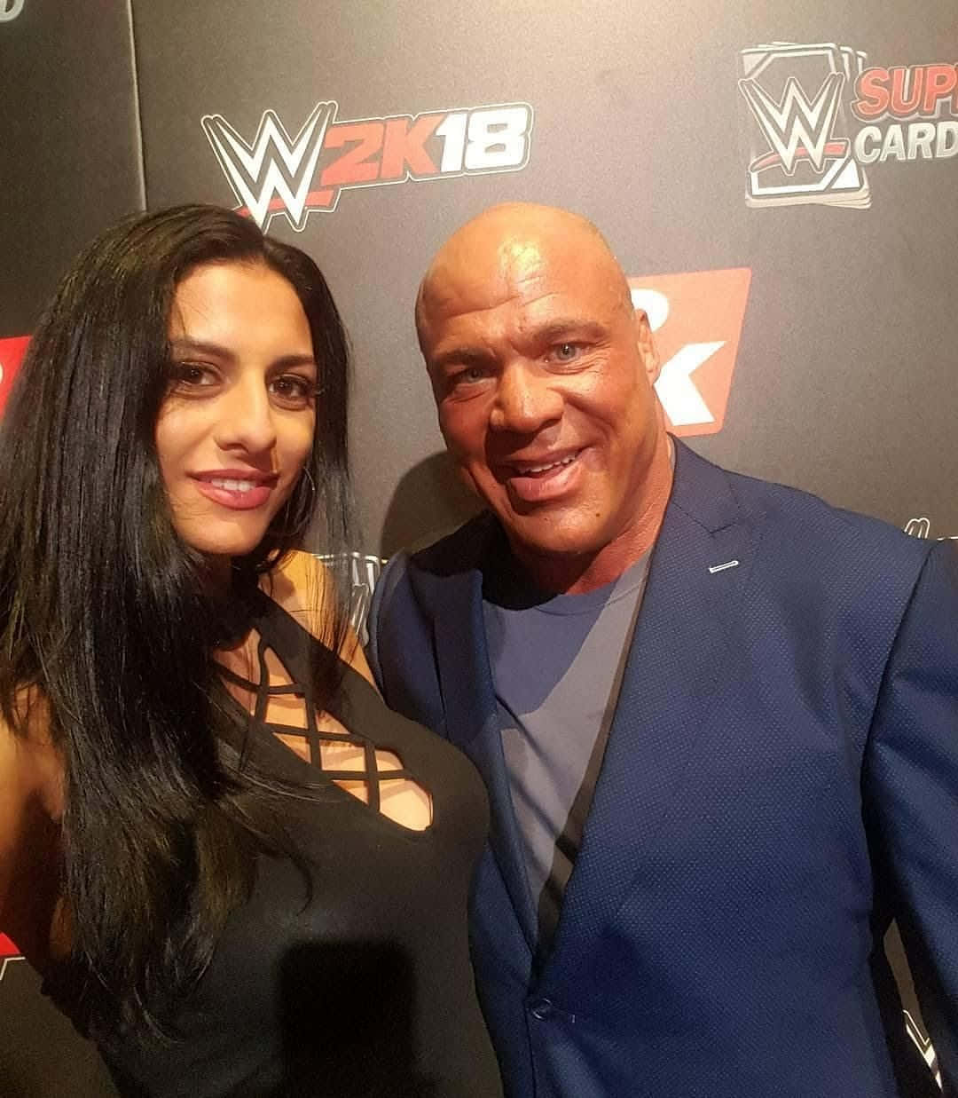 Kurt Angle With Giovanna Yannotti Background