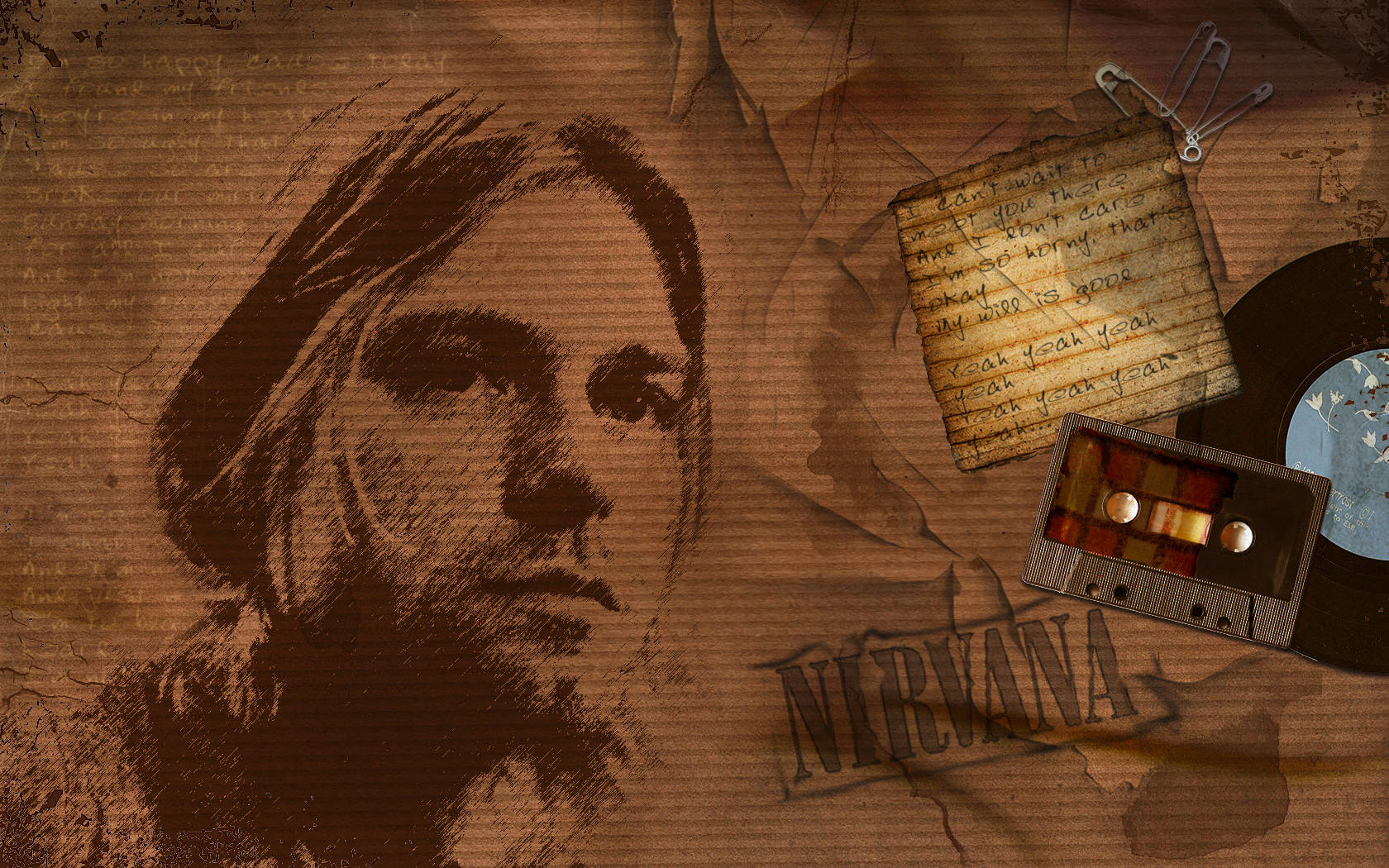 Kurt Cobain Casette Nirvana 4k