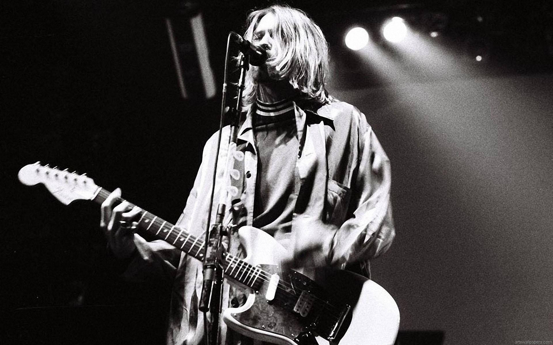 Kurt Cobain In Concert Background