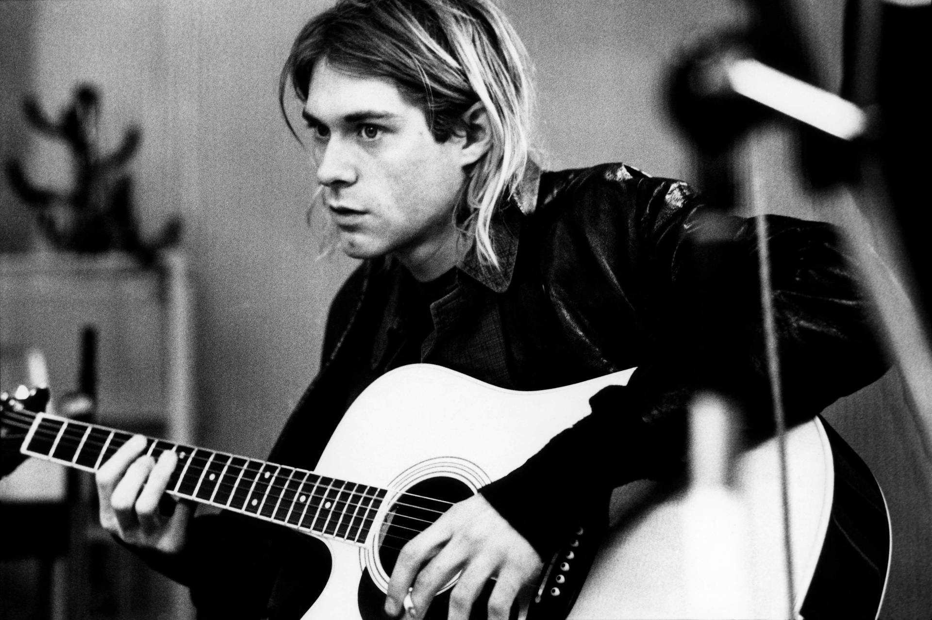 Kurt Cobain Photo Still Background
