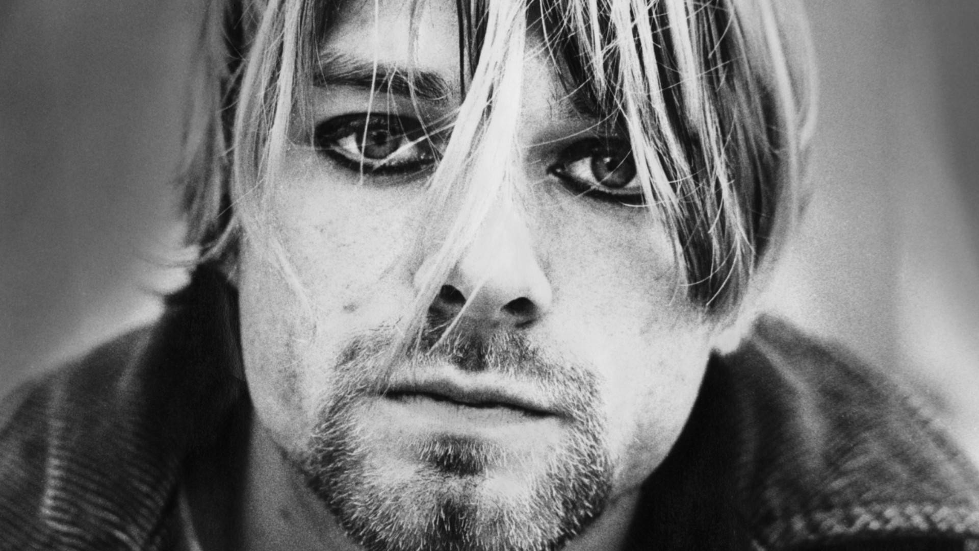 Kurt Cobain Stares At Camera Background