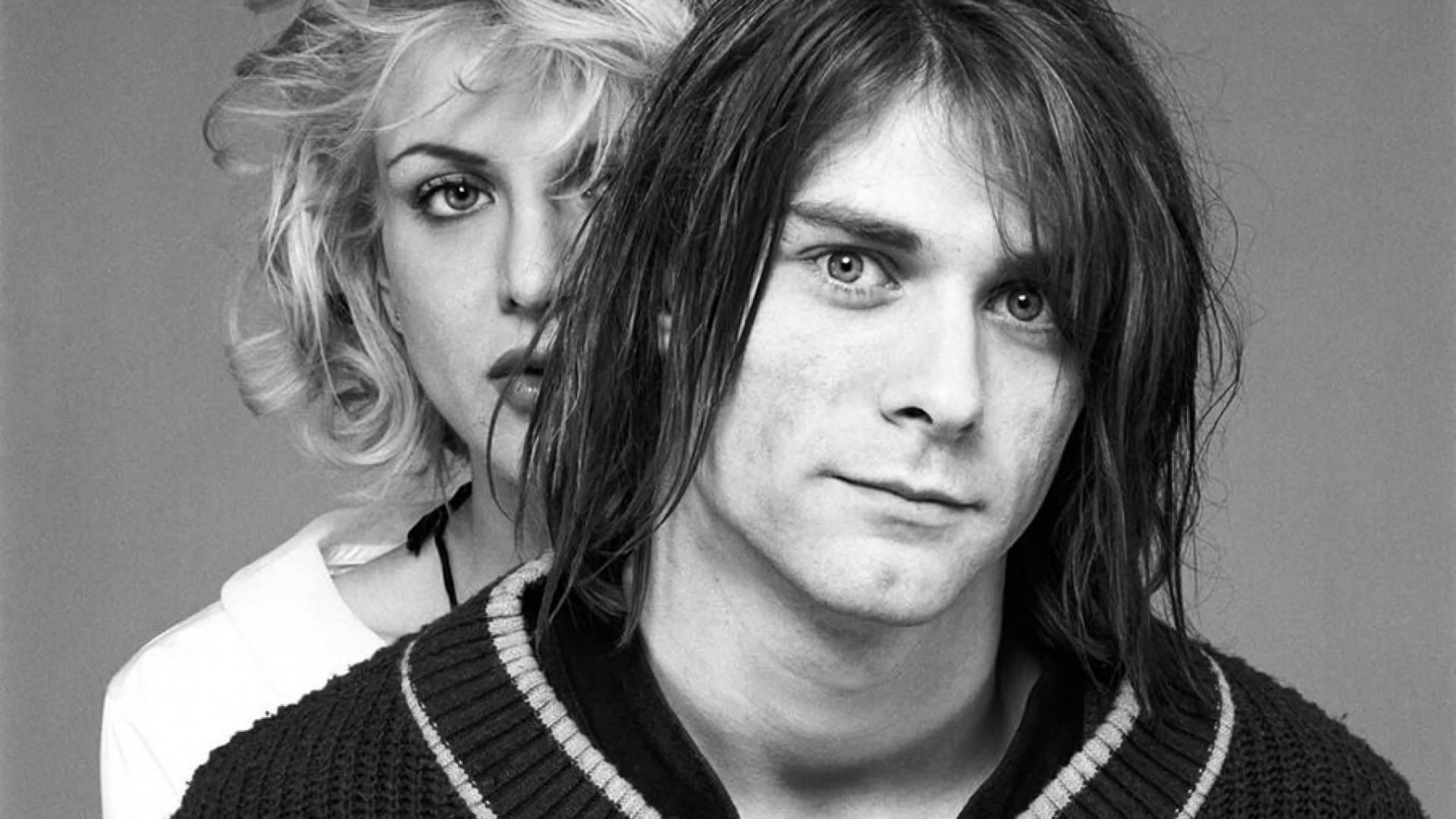 Kurt Cobain With Courtney Love Background