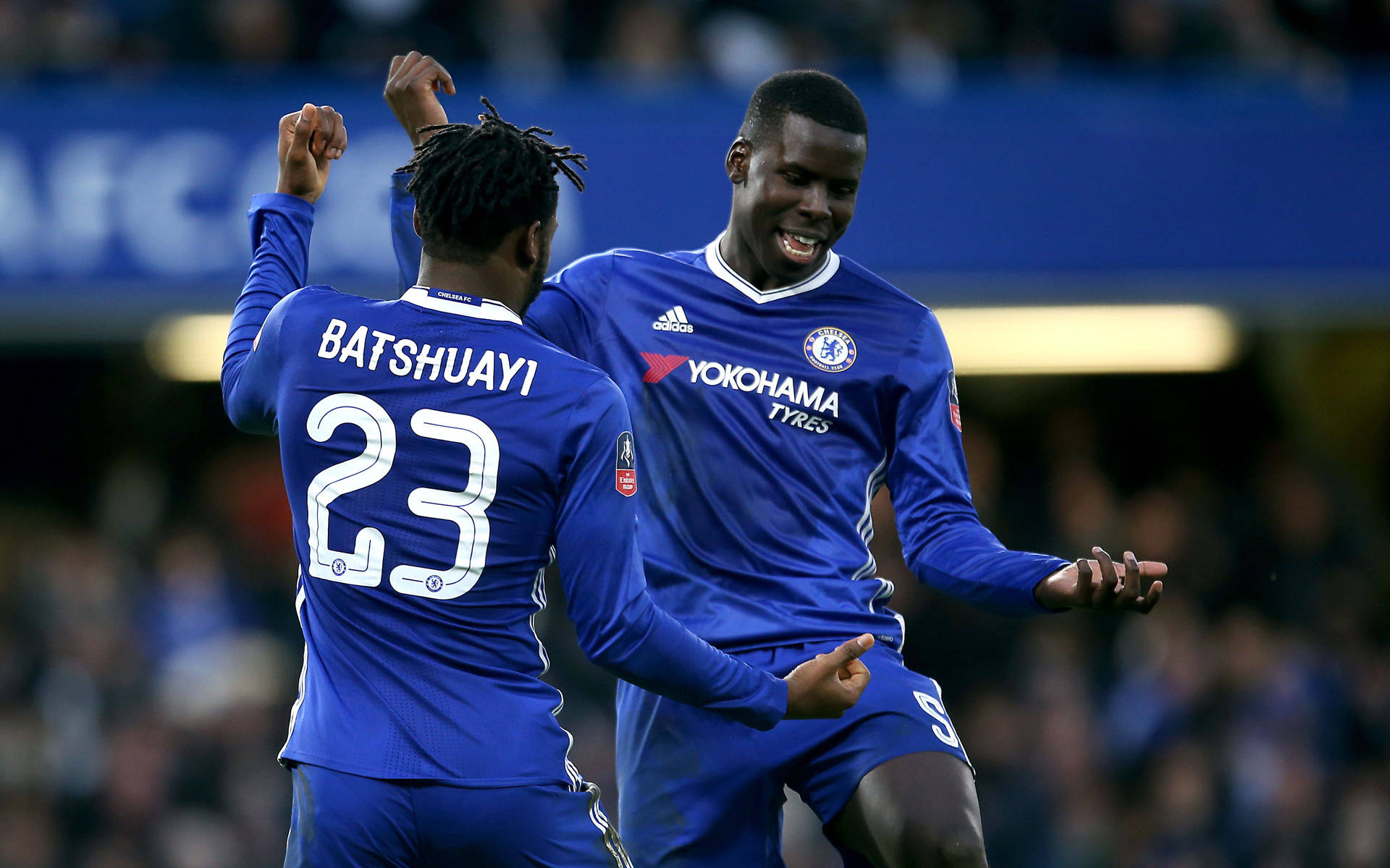 Kurt Zouma Dancing Michy Batshuayi Background