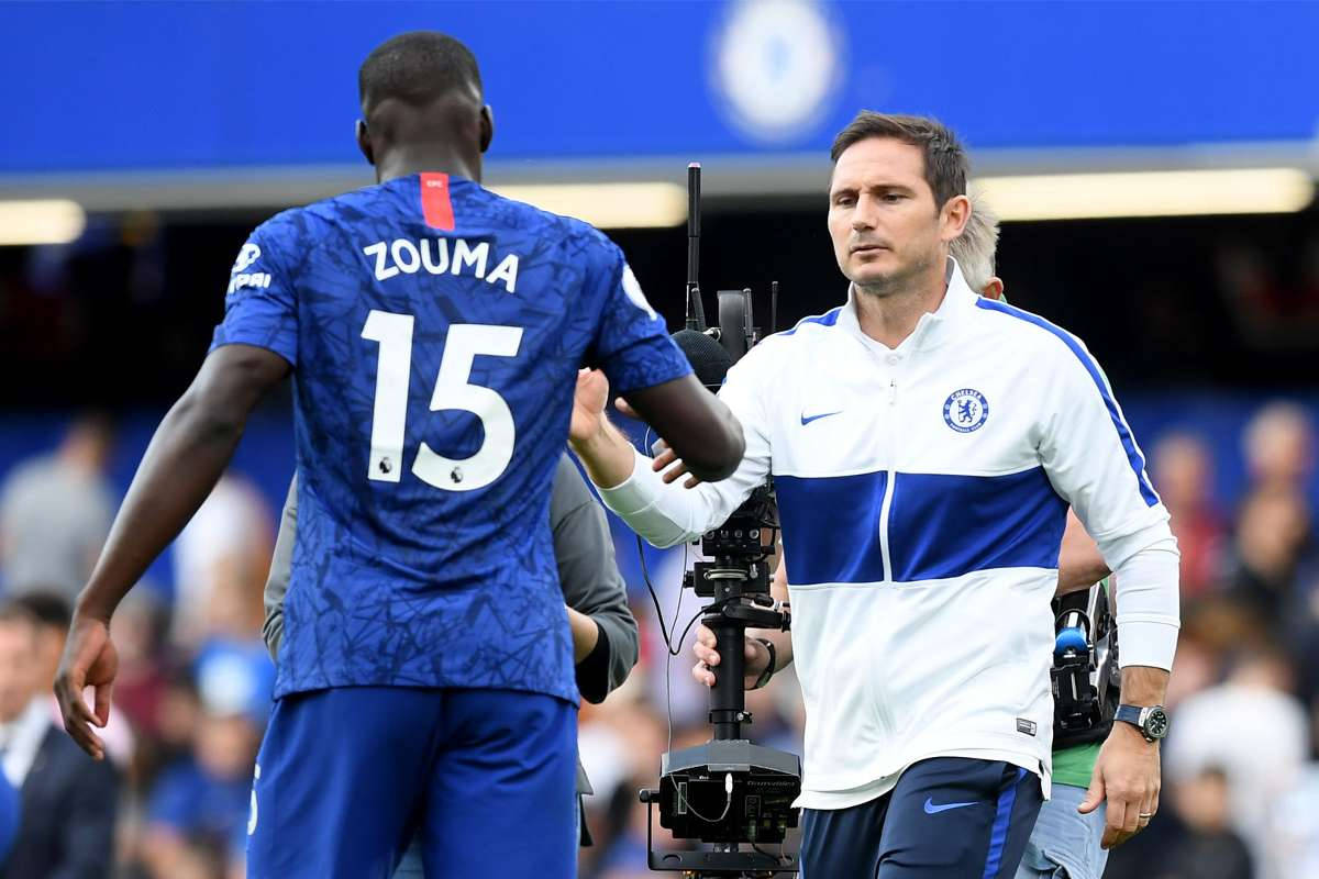 Kurt Zouma Greeting Teammate Background