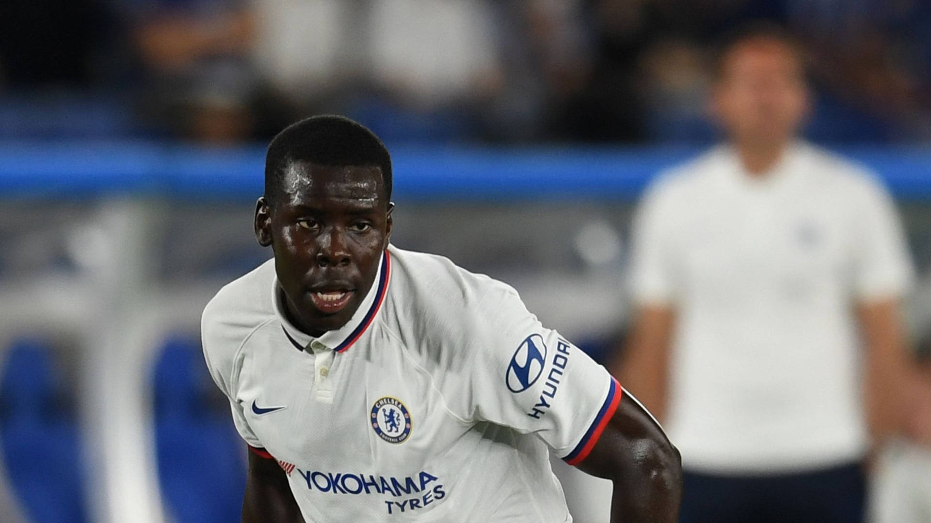 Kurt Zouma Leaning Forward White Shirt