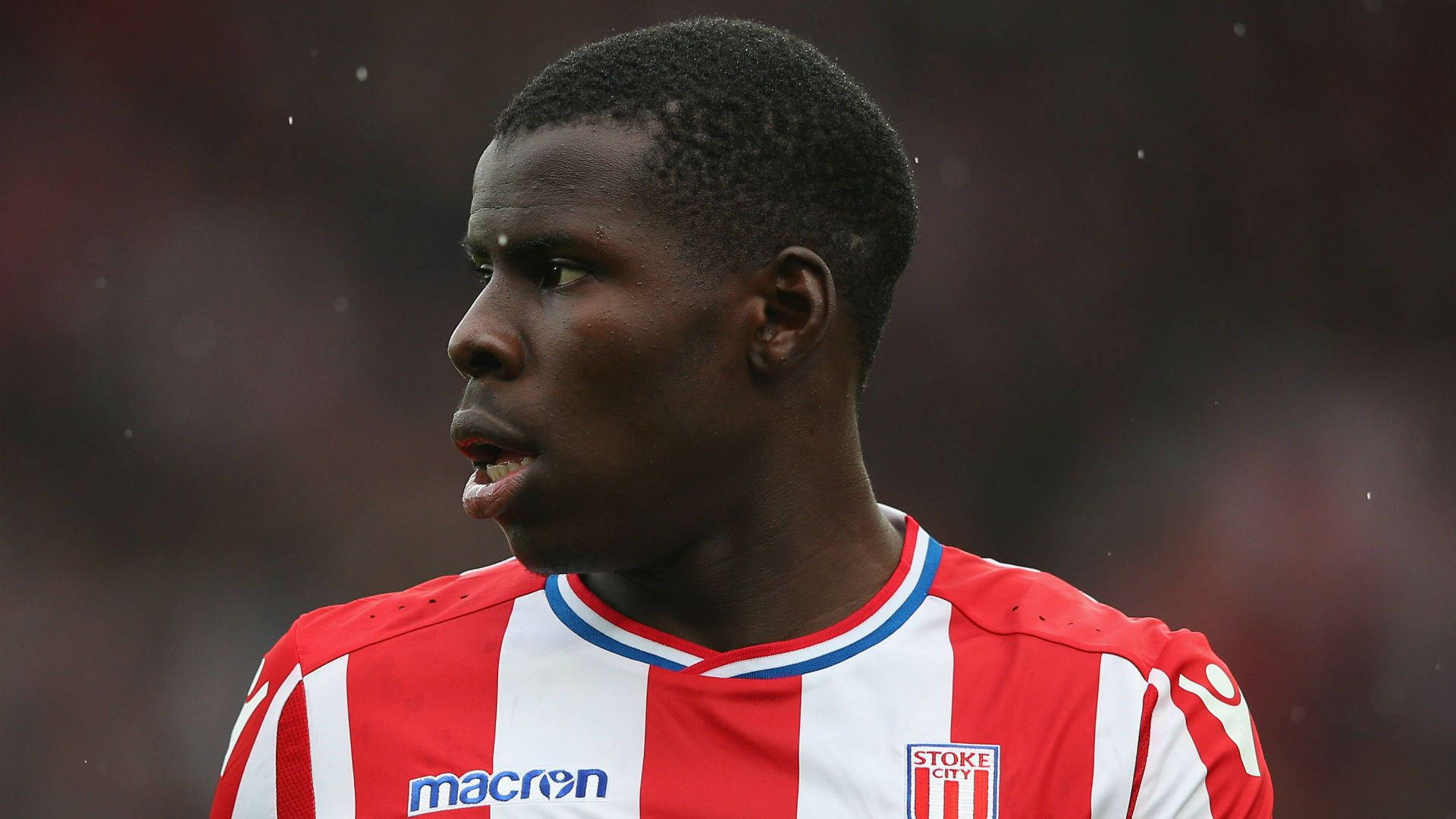 Kurt Zouma Stoke City Looking Right Background