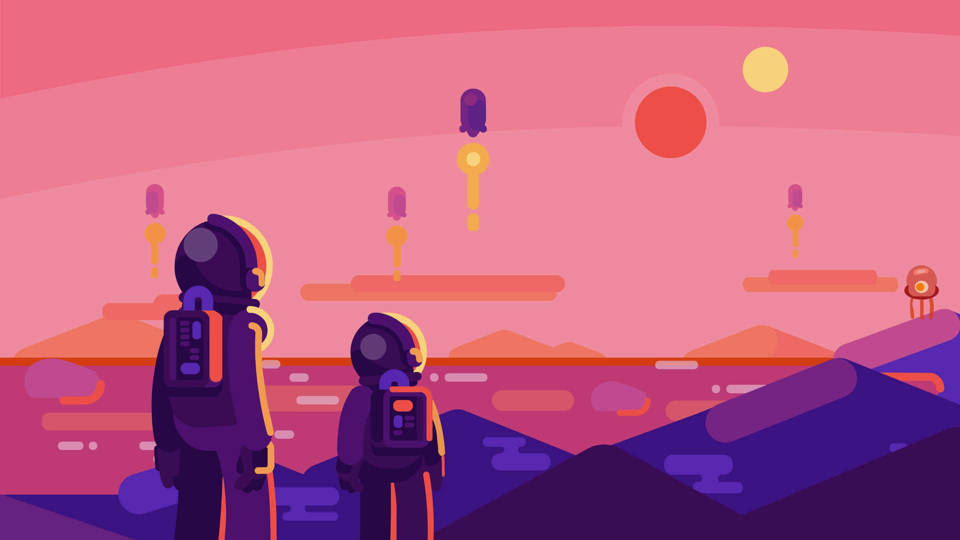 Kurzgesagt Astronaut Background