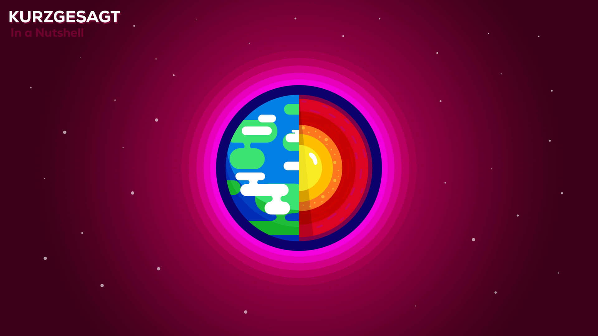 Kurzgesagt Earth Core Background