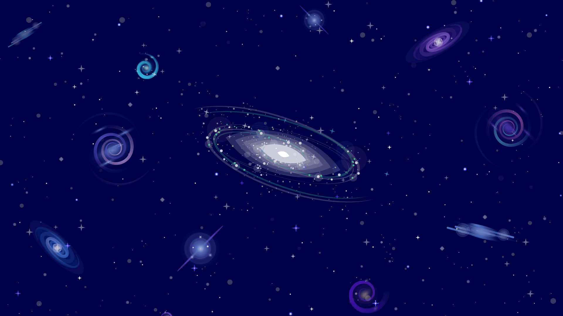 Kurzgesagt Galaxies Background