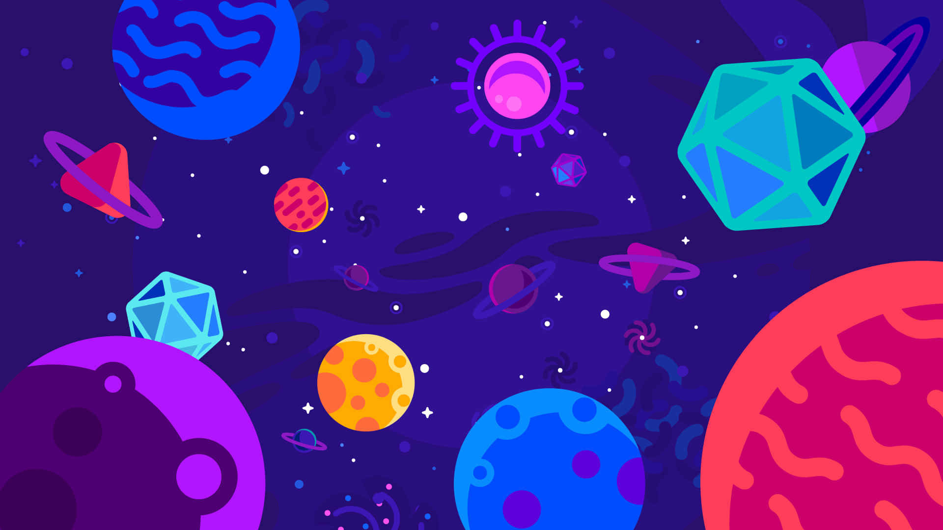 Kurzgesagt Galaxy Background