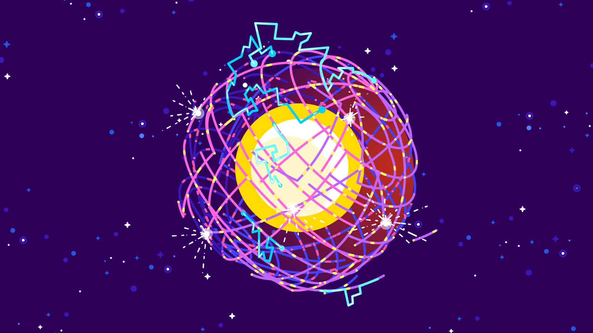 Kurzgesagt Planet Core Background