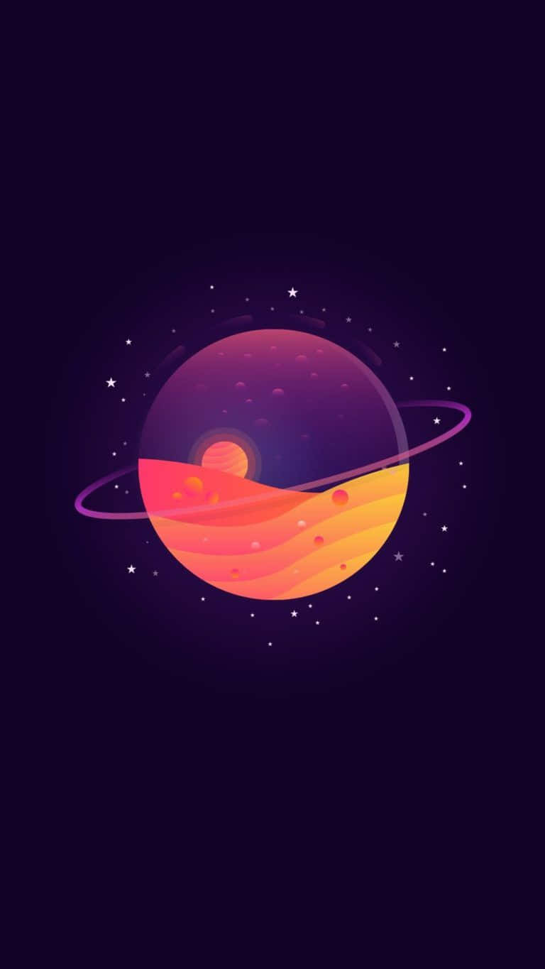 Kurzgesagt Planet Rings Background