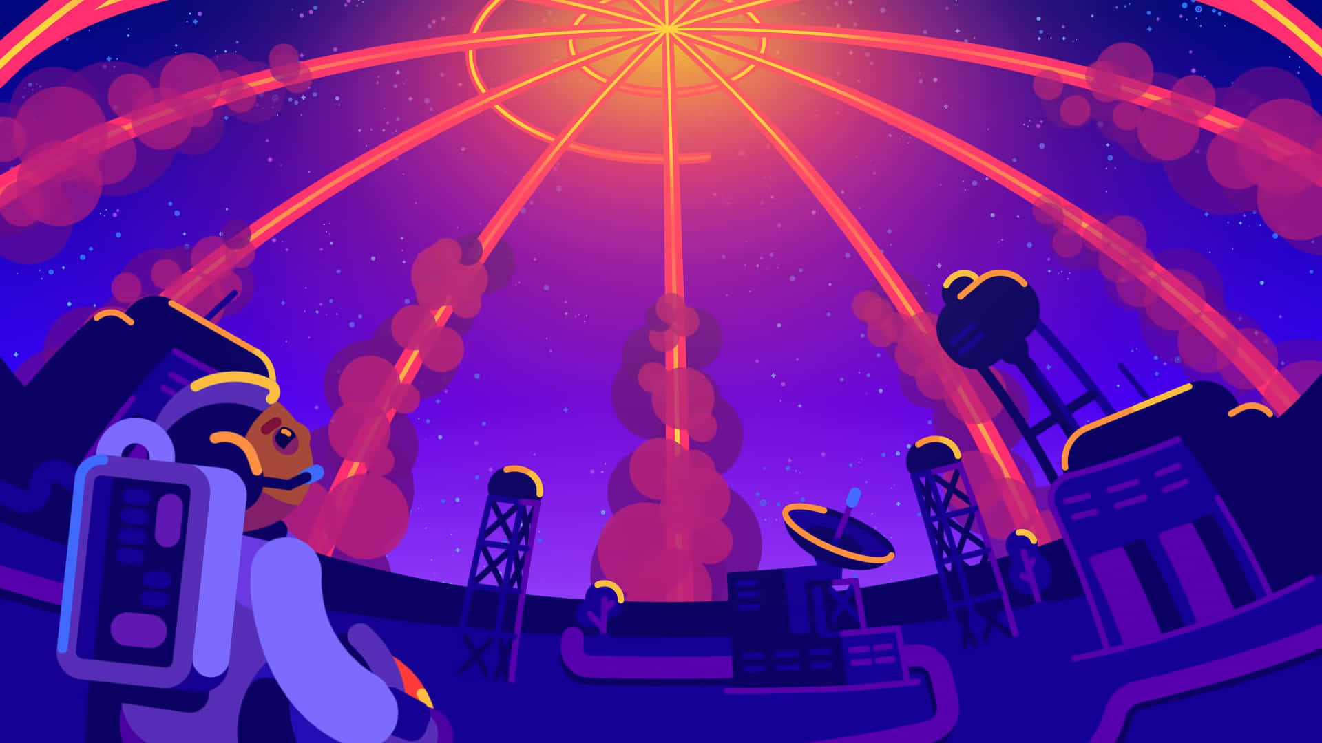 Kurzgesagt Space Station Background