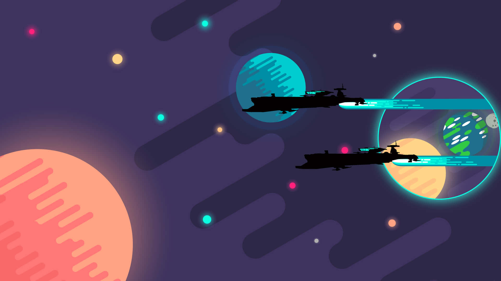 Kurzgesagt Spaceship Background