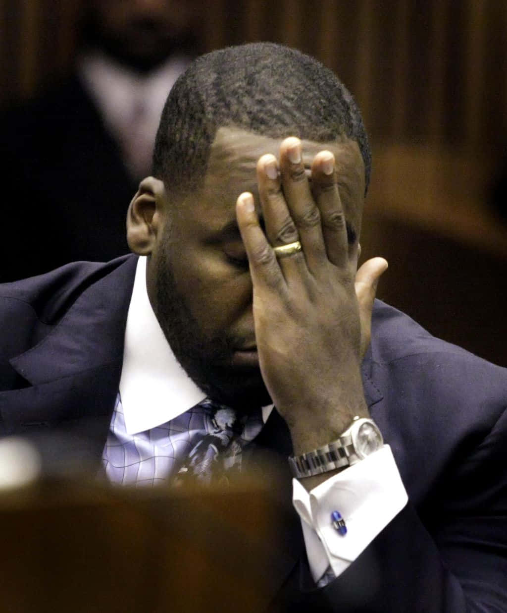 Kwame Kilpatrick At A Press Conference Background