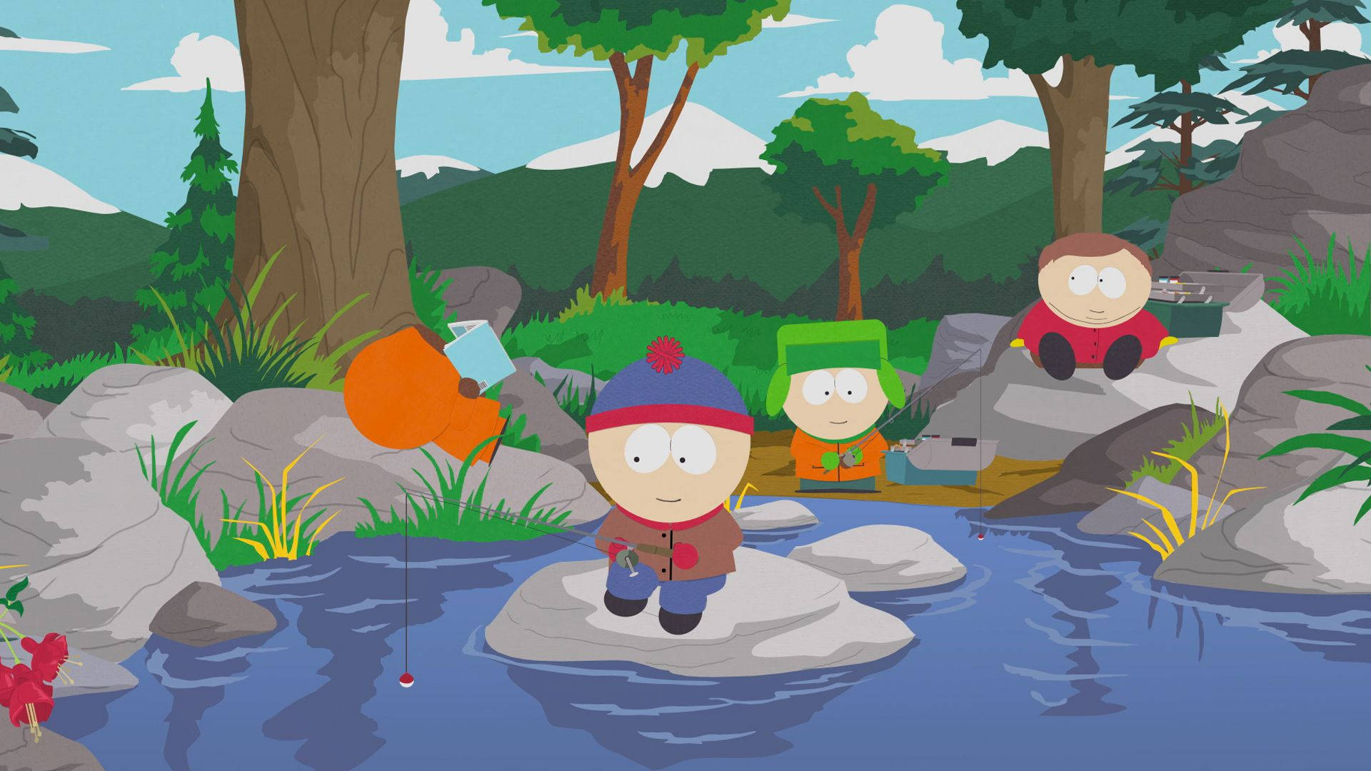 Kyle Broflovski Eric Cartman Stan And Kenny Background