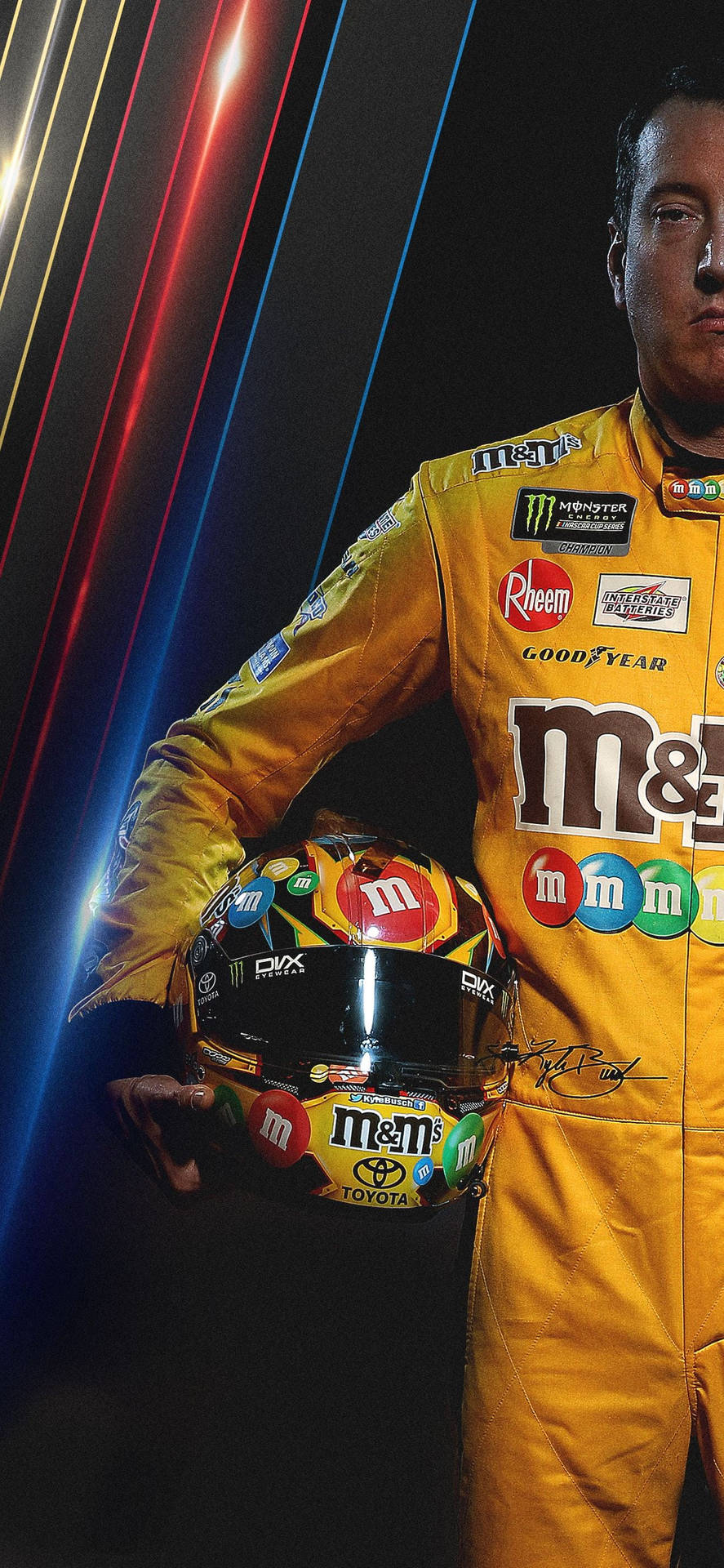 Kyle Busch - A Dynamo On The Racecourse Background