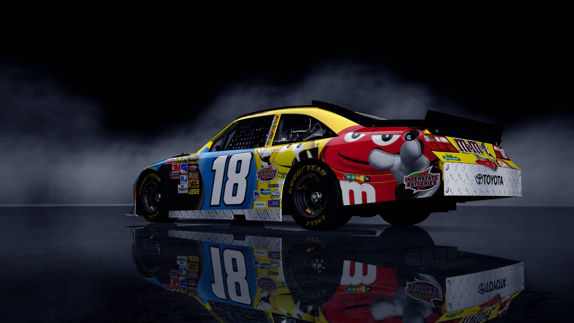 Kyle Busch Race Car Background