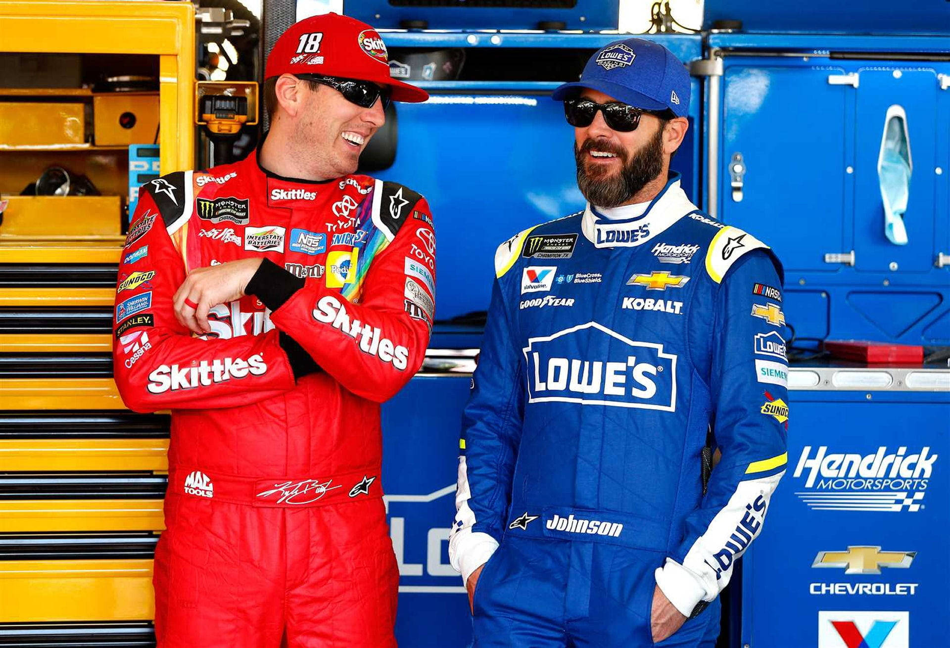 Kyle Busch With Jimmie Johnson