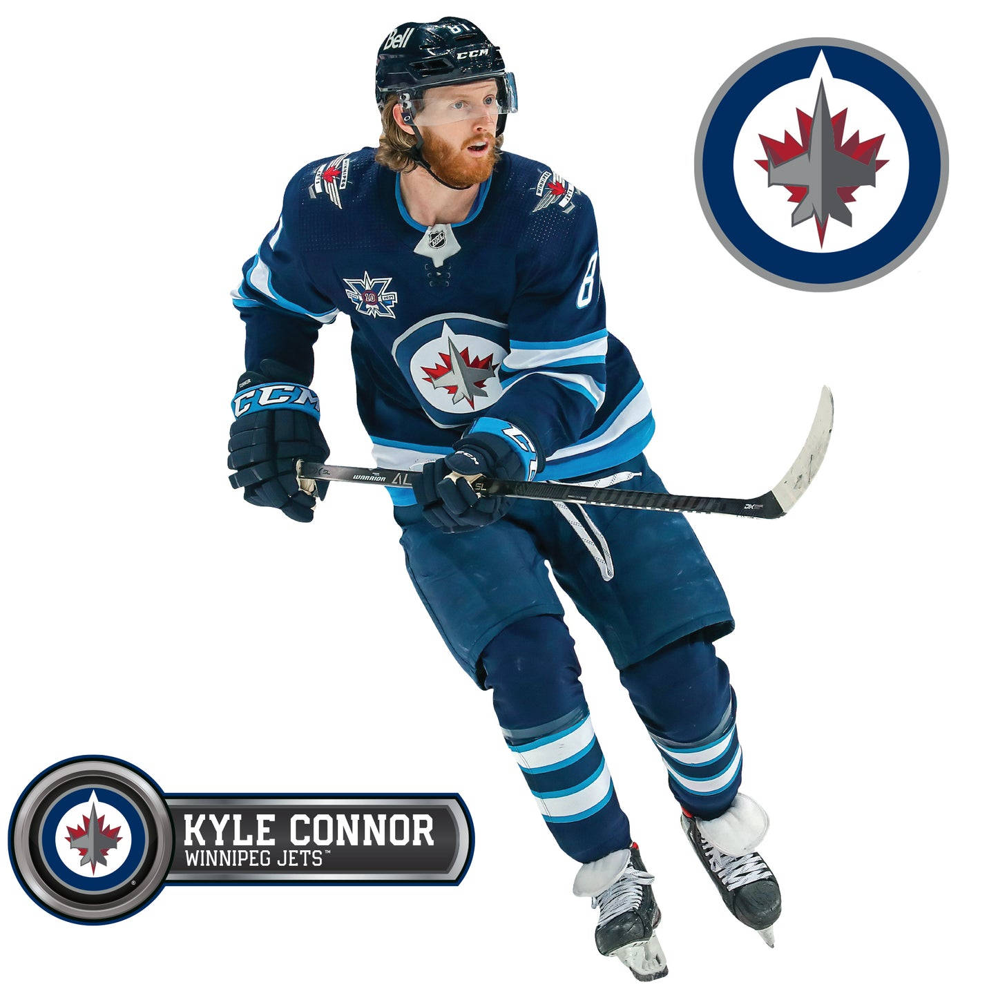 Kyle Connor - Embodying The Spirit Of American Ice Hockey In Minimalist Art Background