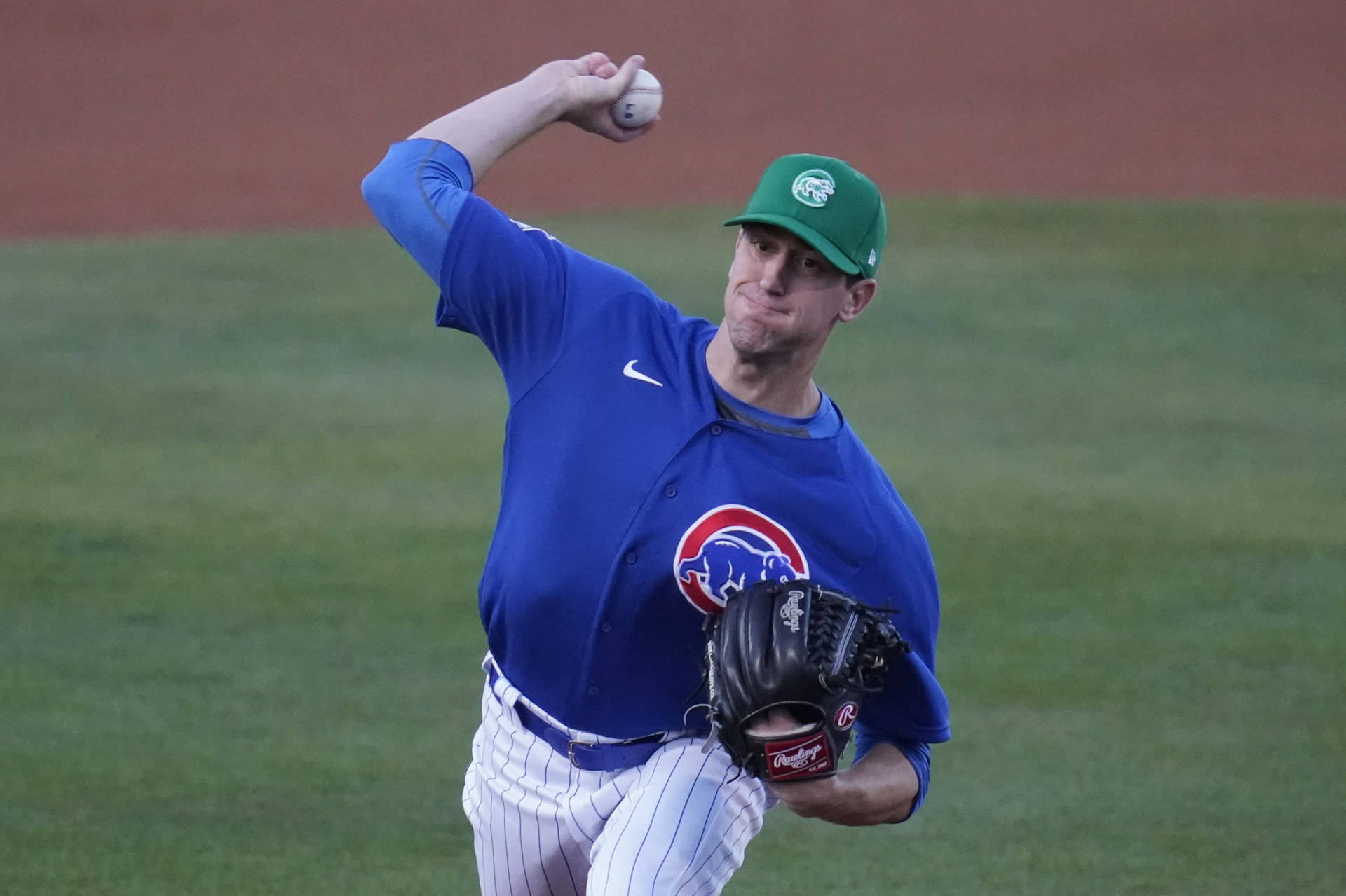 Kyle Hendricks Making A Baseball Pitch