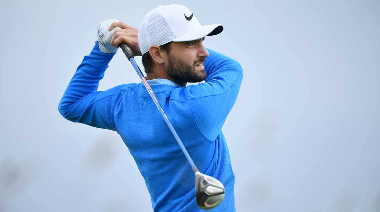 Kyle Stanley Wearing A Nike Cap Background