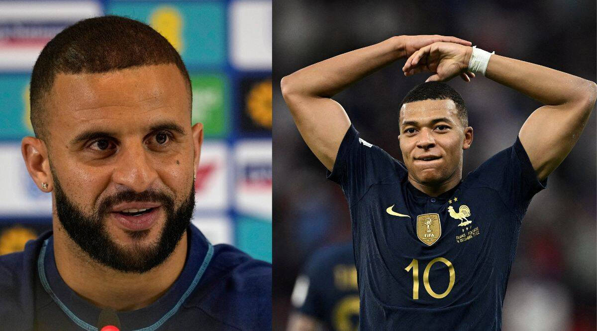 Kyle Walker And Kylian Mbappe