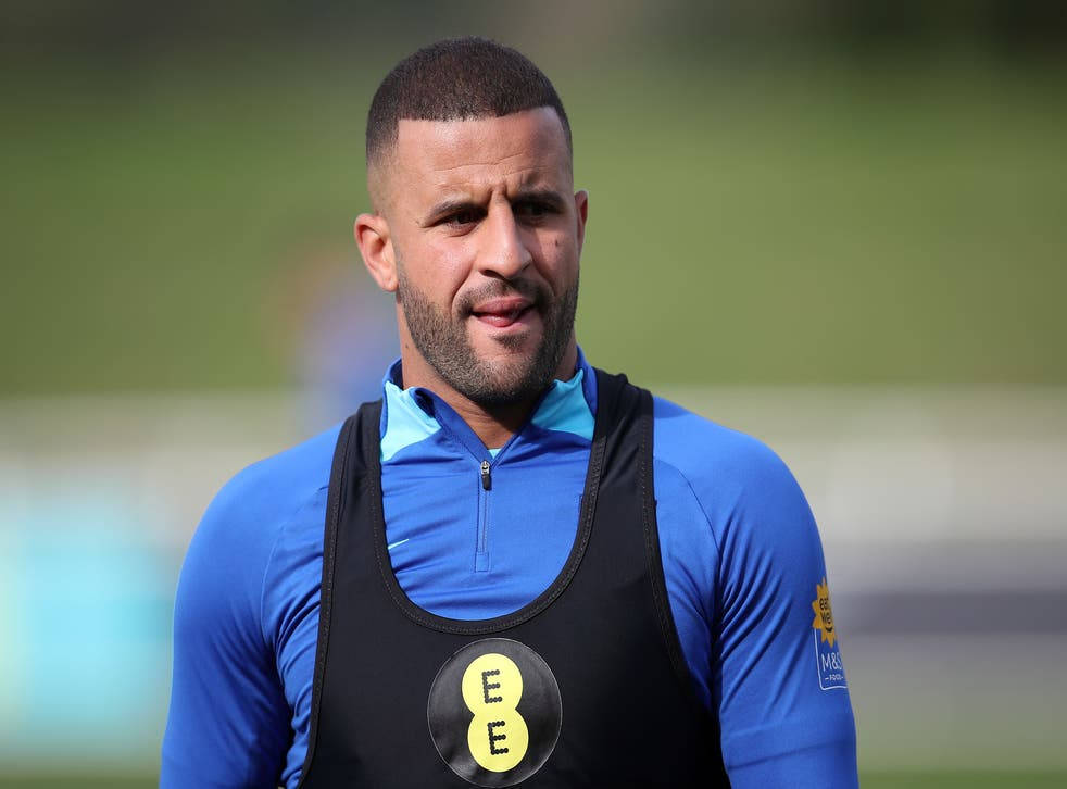 Kyle Walker Blue Jersey Black Vest