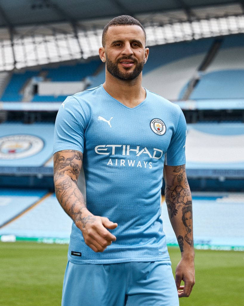 Kyle Walker Blue Manchester City Jersey