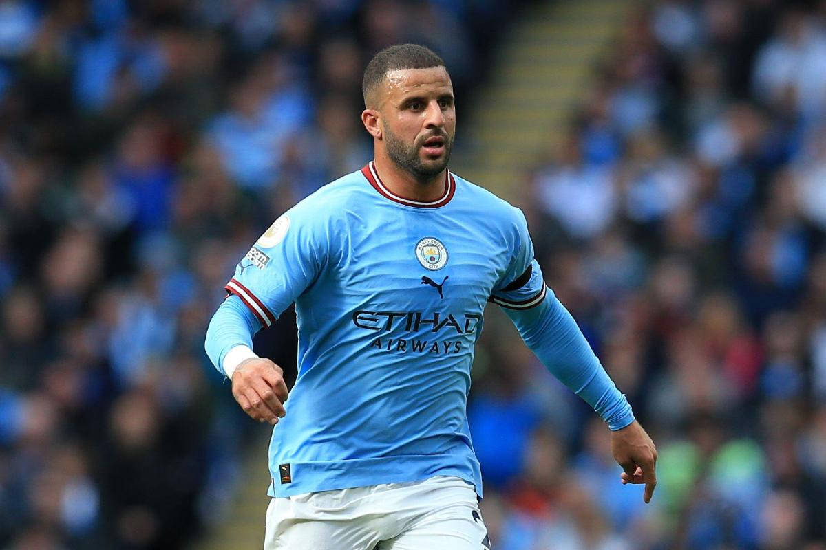 Kyle Walker Walking Aggressively Background