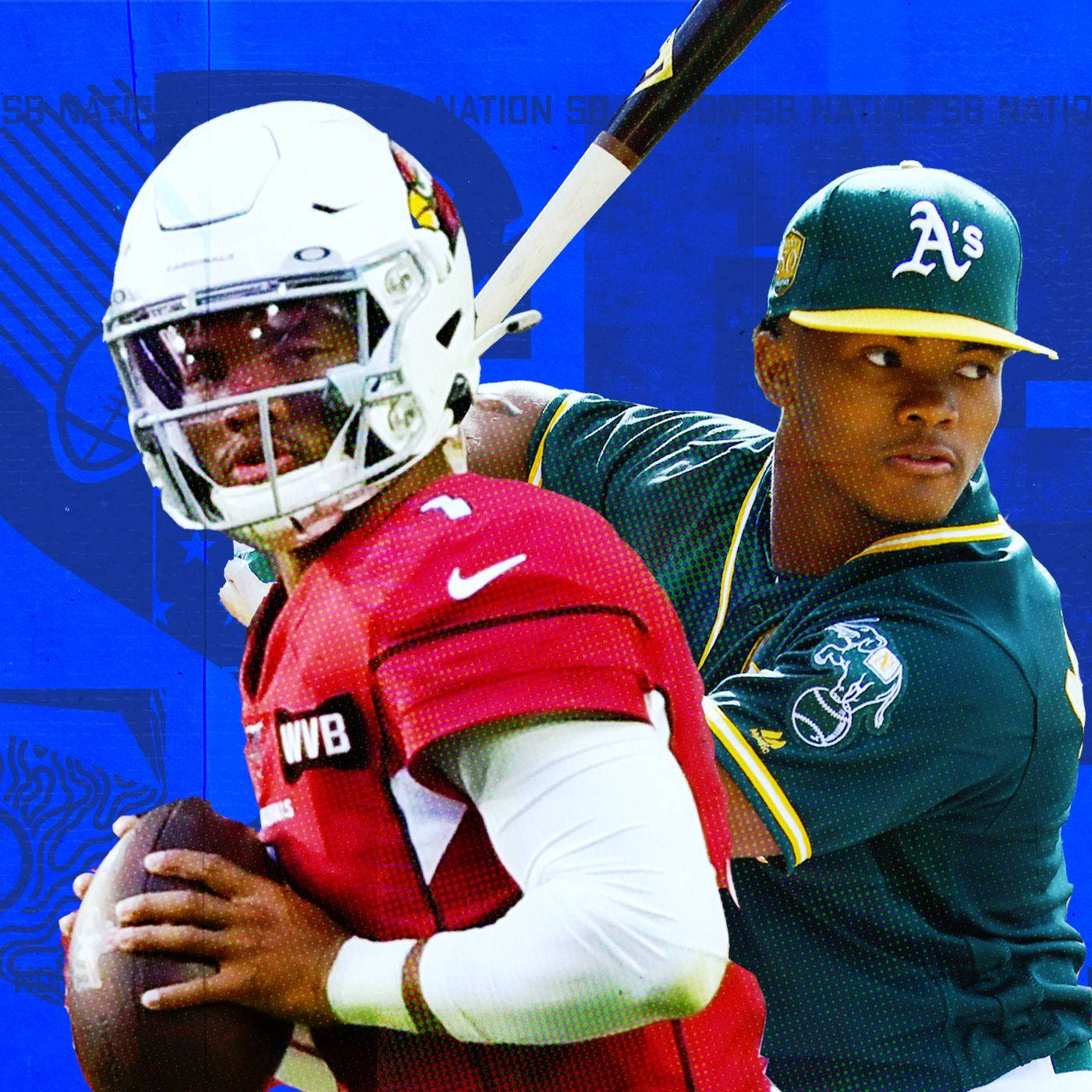 Kyler Murray Football Baseball Background