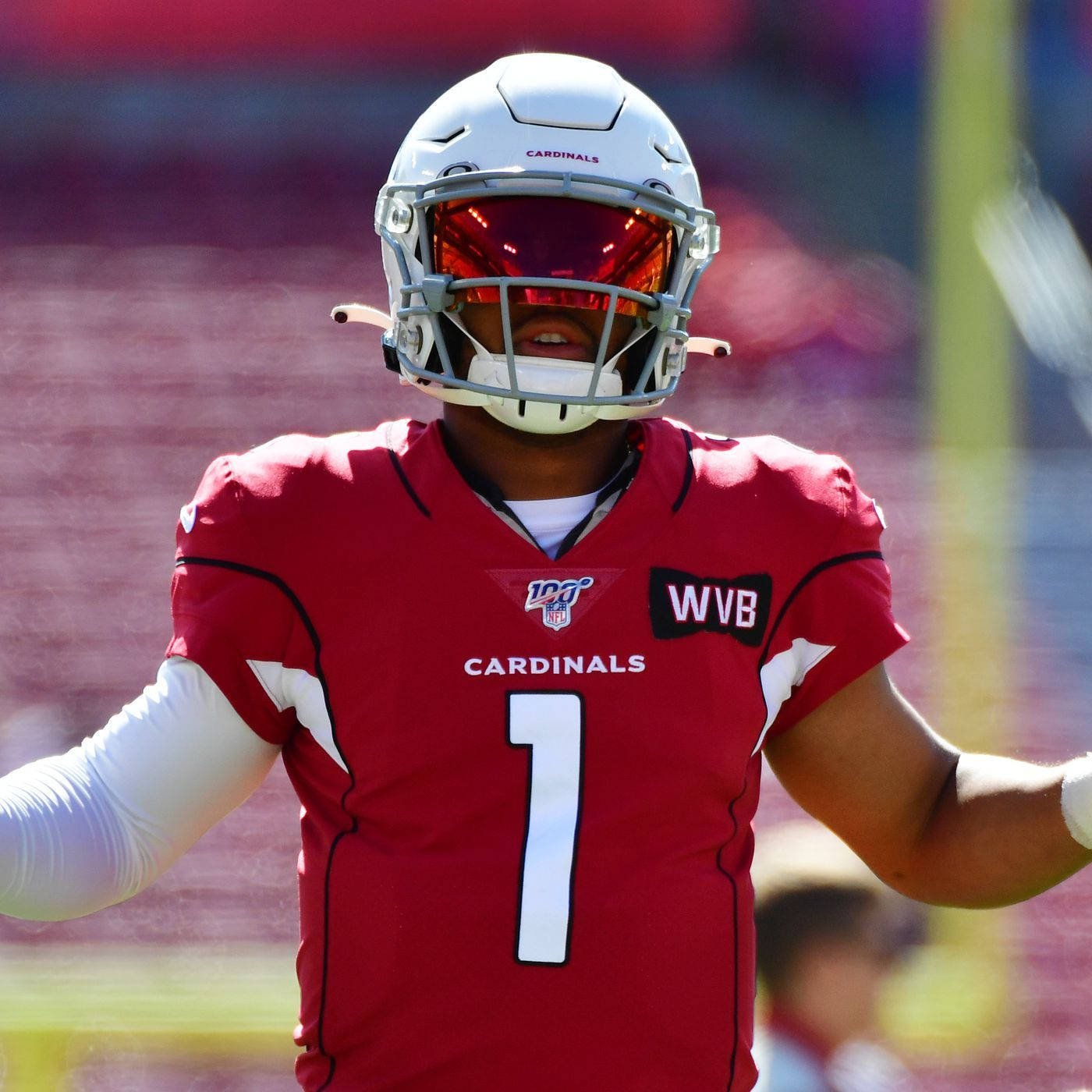 Kyler Murray Opening His Arms Background