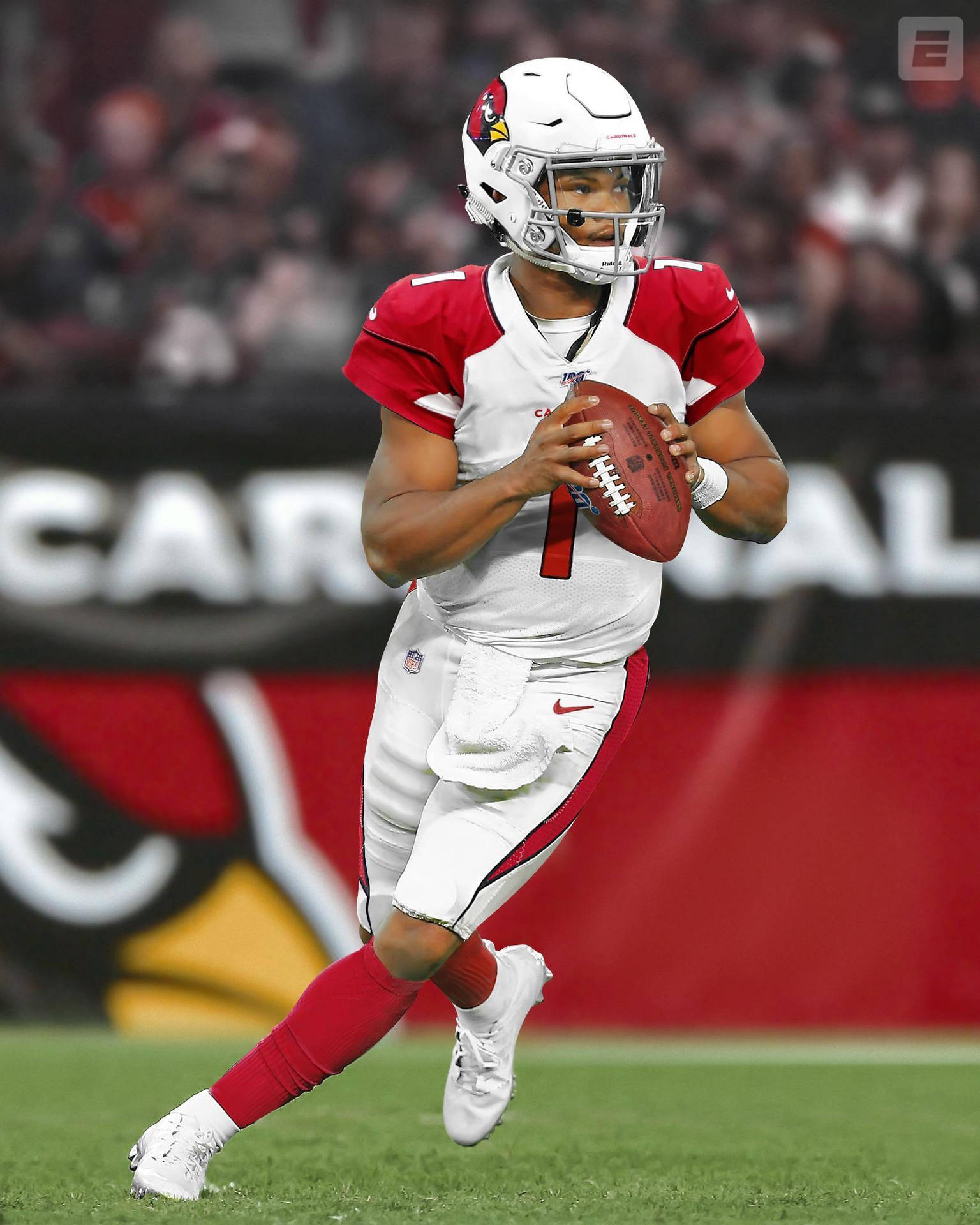 Kyler Murray White Cardinals Uniform Background