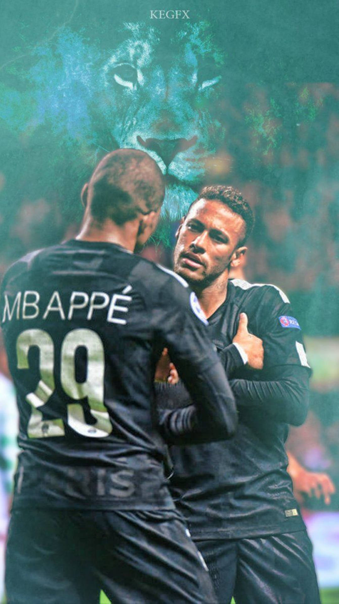 Kylian Mbappe 4k And Neymar Face To Face Background