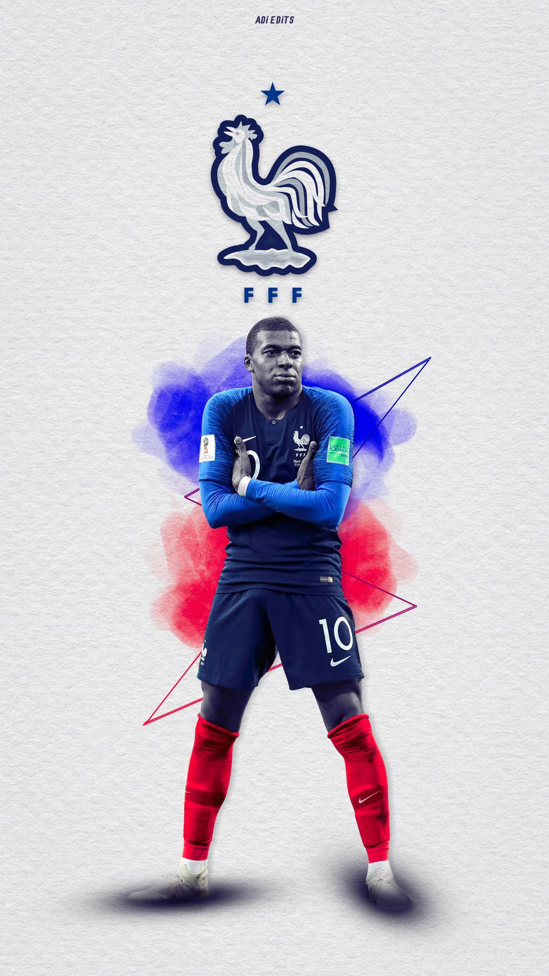 Kylian Mbappe 4k The Gallic Rooster Background