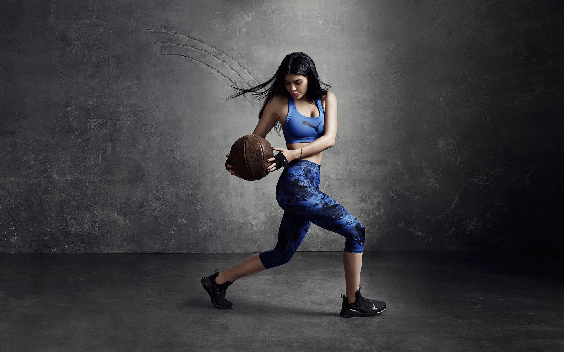 Kylie Jenner In Basketball Photoshoot Background