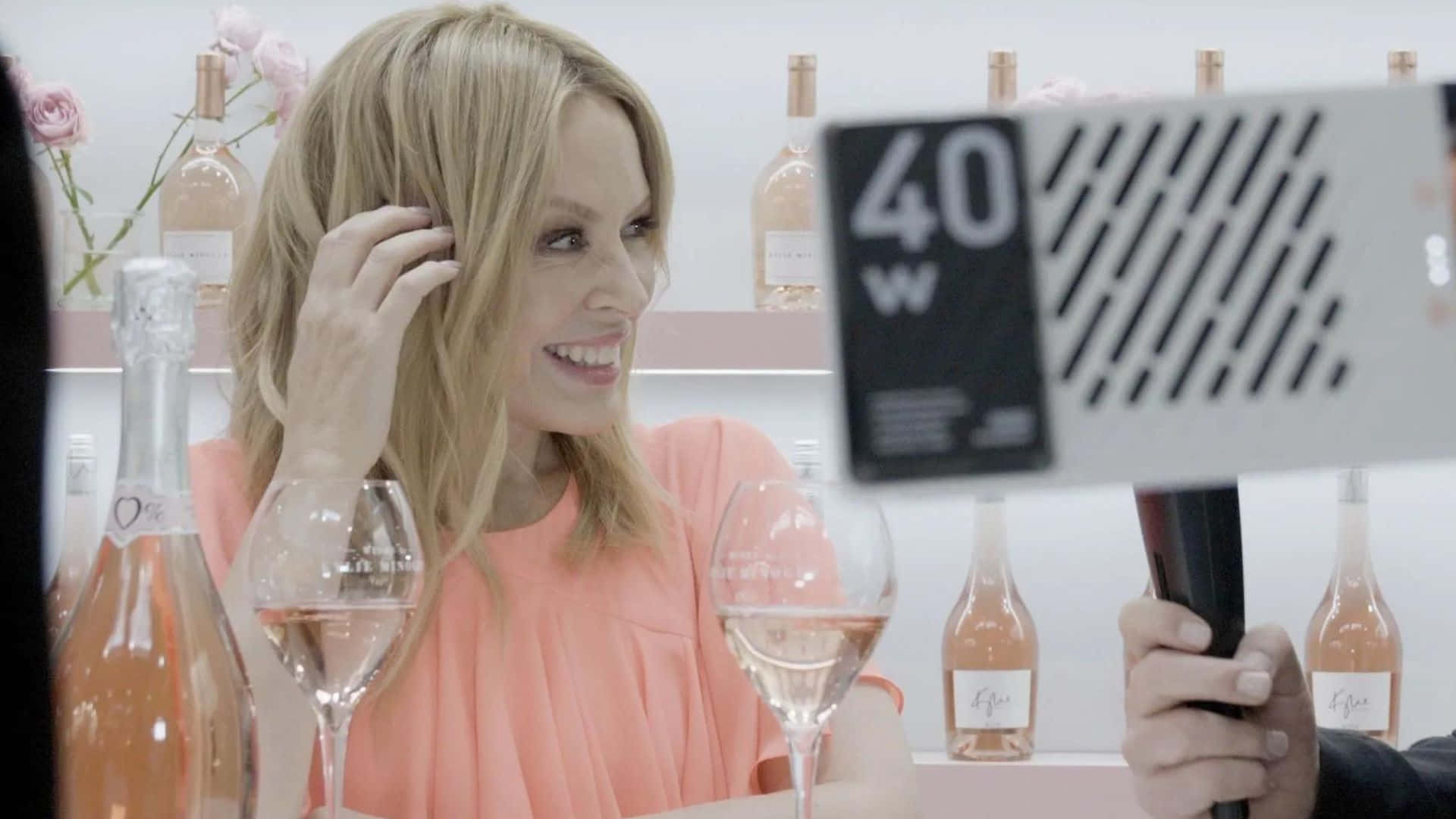 Kylie Minogue Wine Tasting Event Background