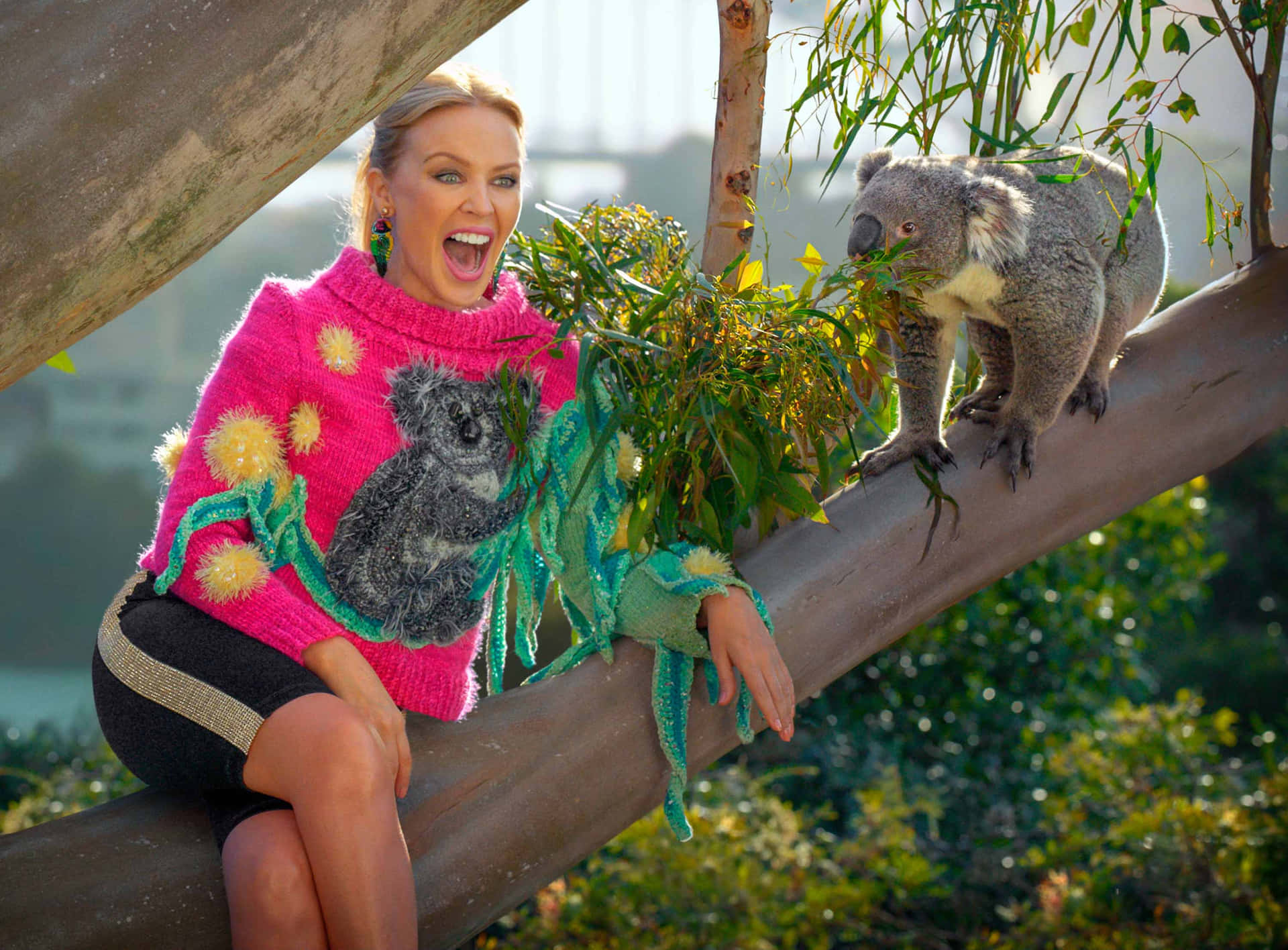 Kylie Minogue With Koala Background