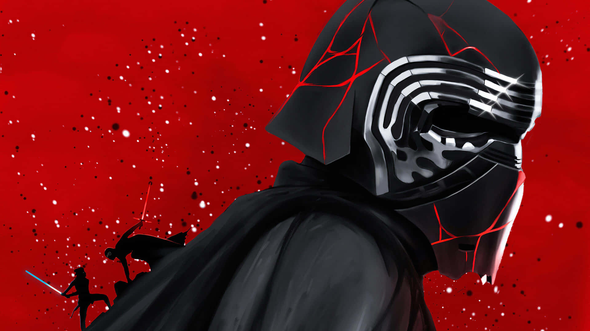 Kylo Ren Red Splatter Art