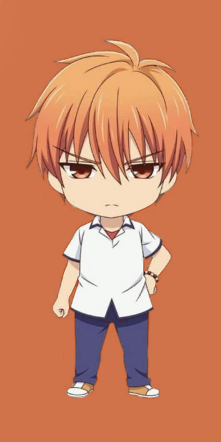 Kyo Sohma In His Orange Kimono Background