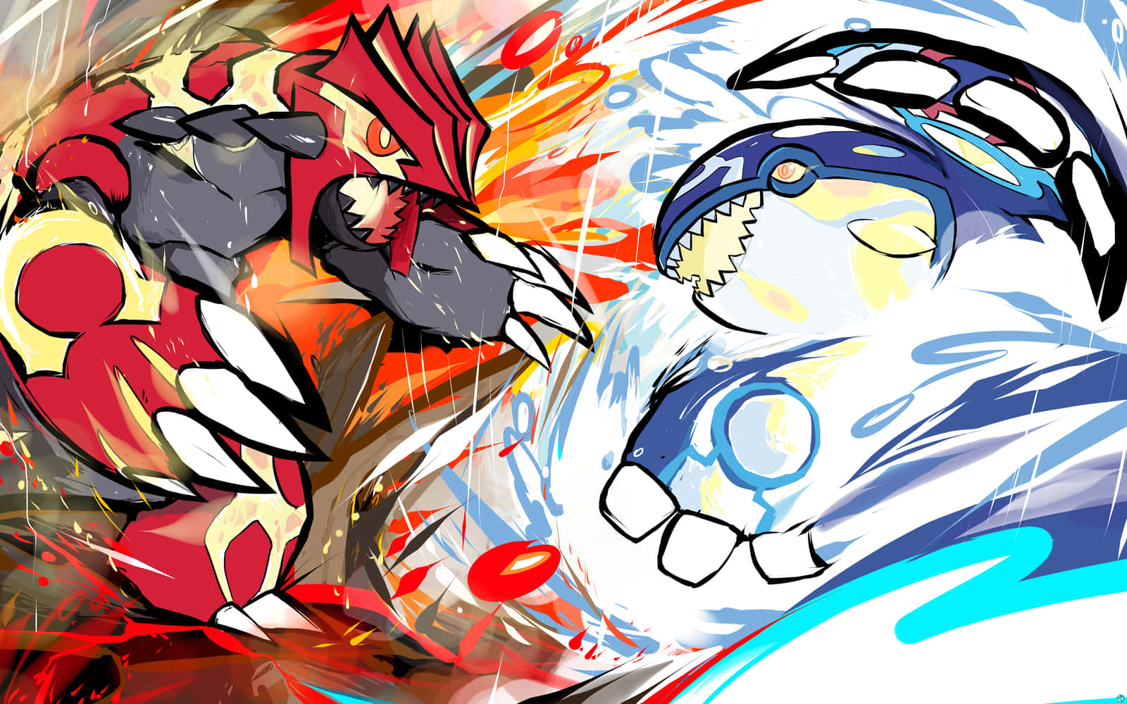 Kyogre And Groudon Artwork Background