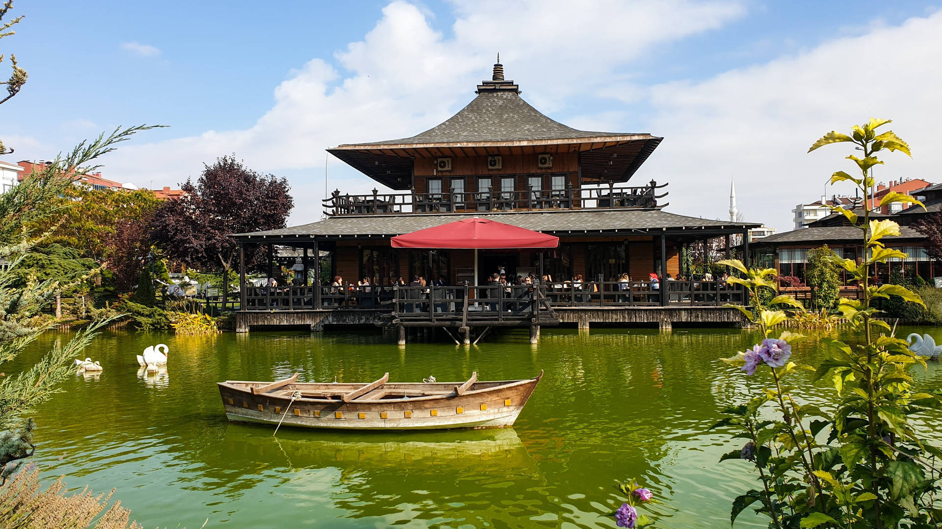Kyoto Japanese Park In Konya Background