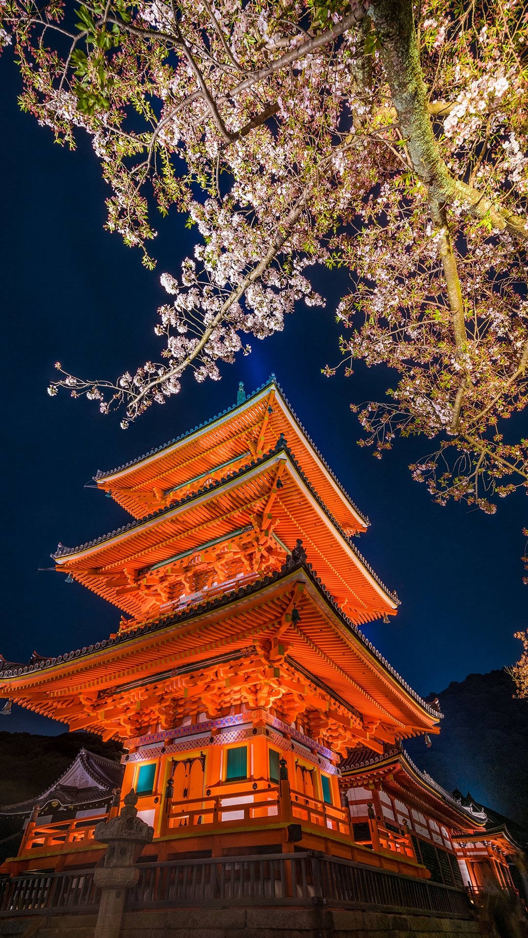 Kyoto Kiyomisudera Pagoda Background