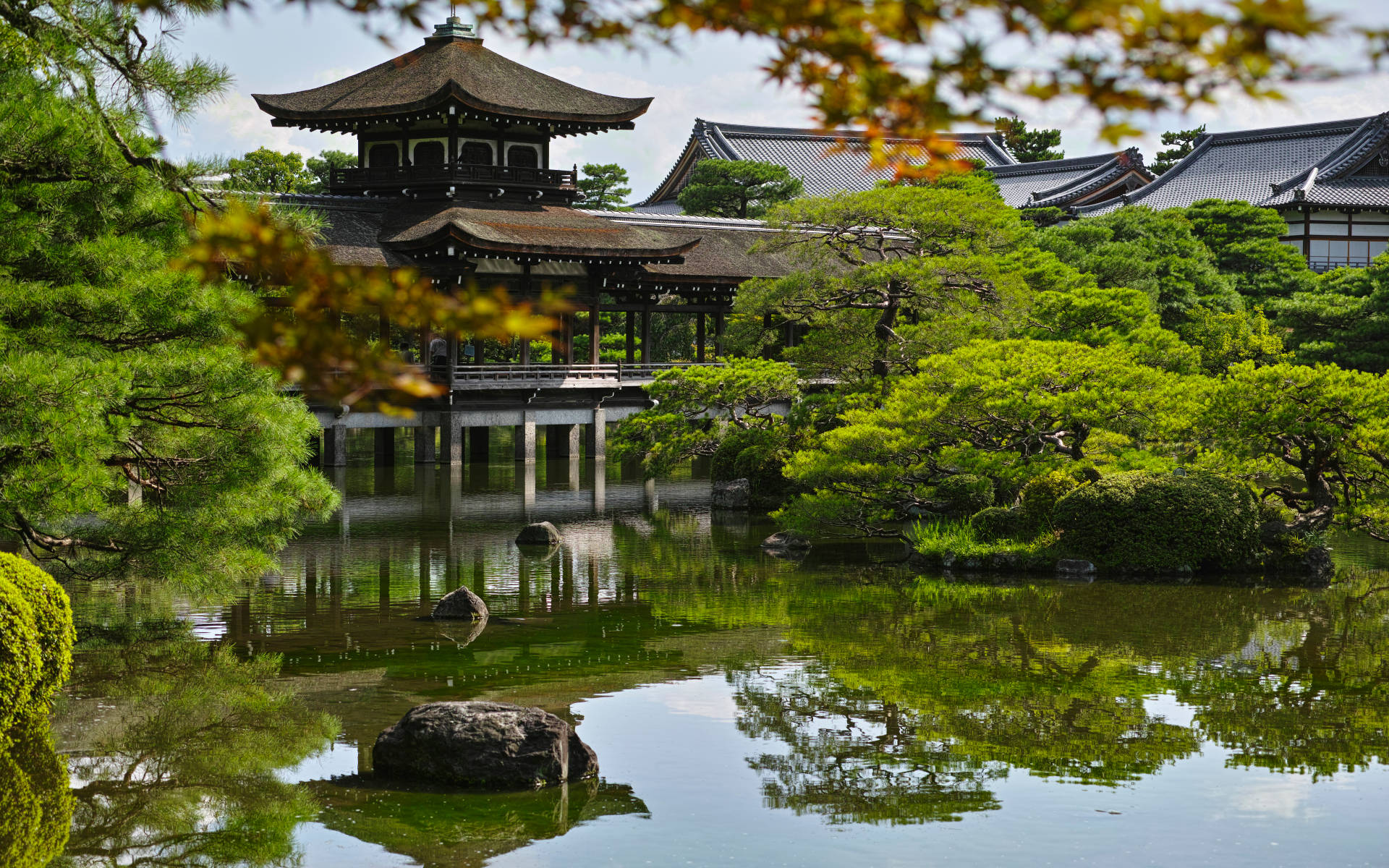Kyoto Pavilion Pond Background